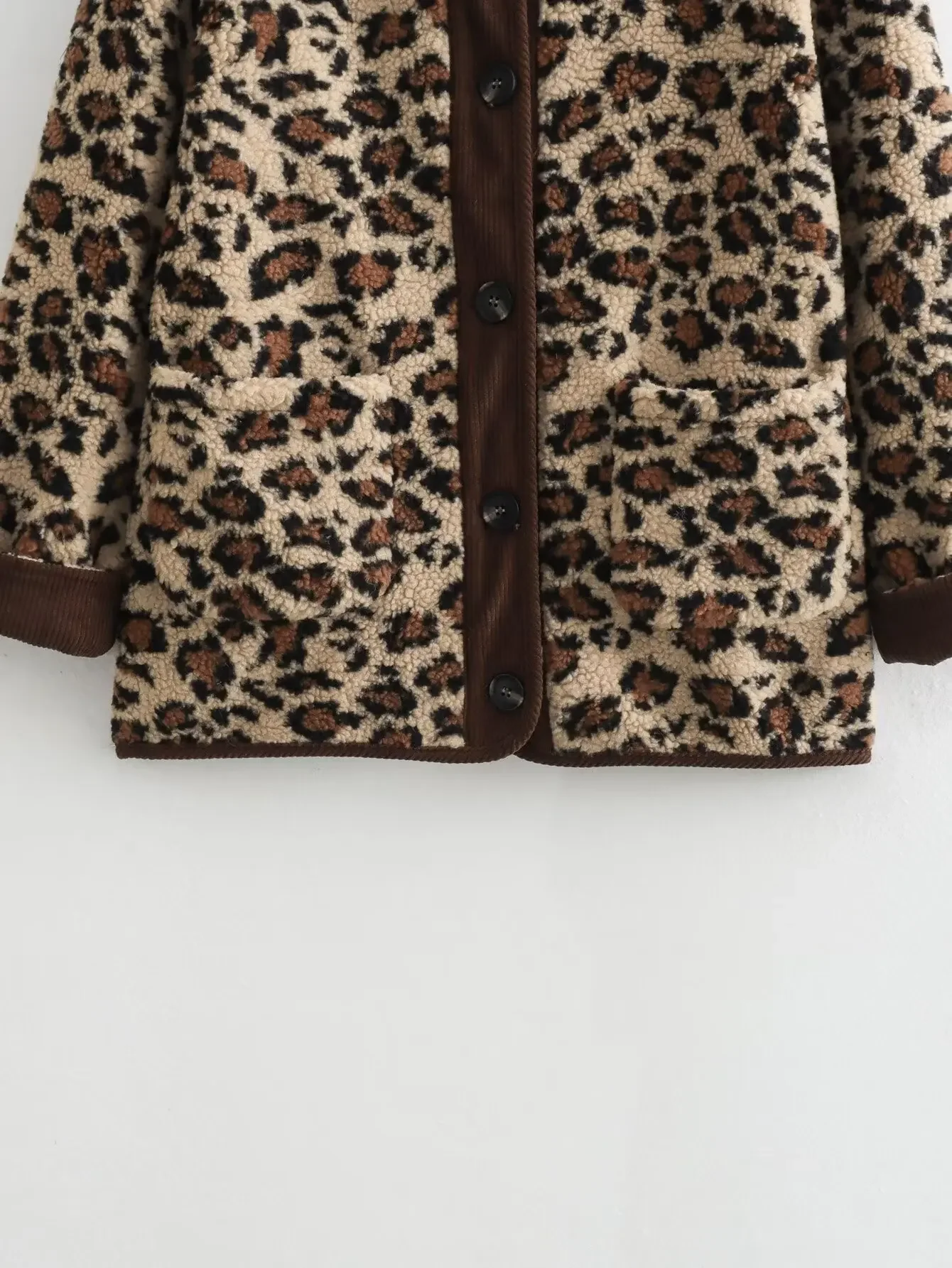 Autumn Leopard Jacket Coat Women 2024 New Arrivals O Neck Single Breasted Jacket Casual Female Coat