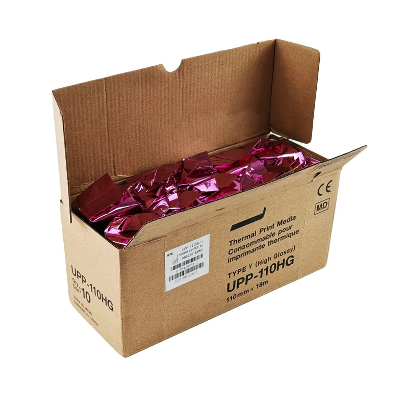 10 Roll UPP-110HG High Glossy Thermal Paper Ultrasound Printing Paper Media Video Imaging For Compatible Sony Printer UP-897 985