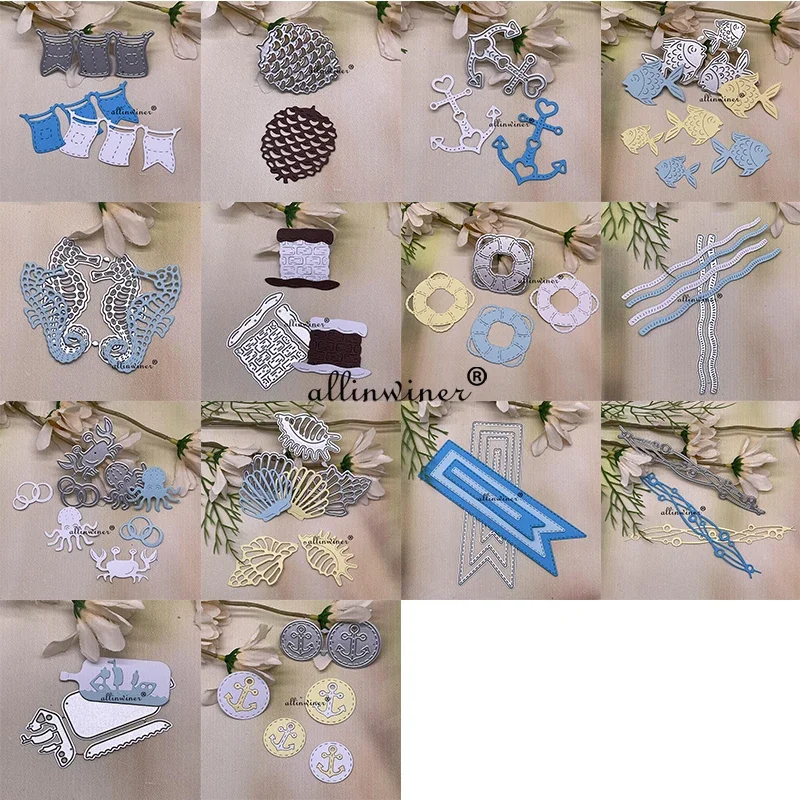 Sea creature decoration Metal Cutting Dies Stencils For DIY Scrapbooking Decorative Embossing Handcraft Die Cutting Template