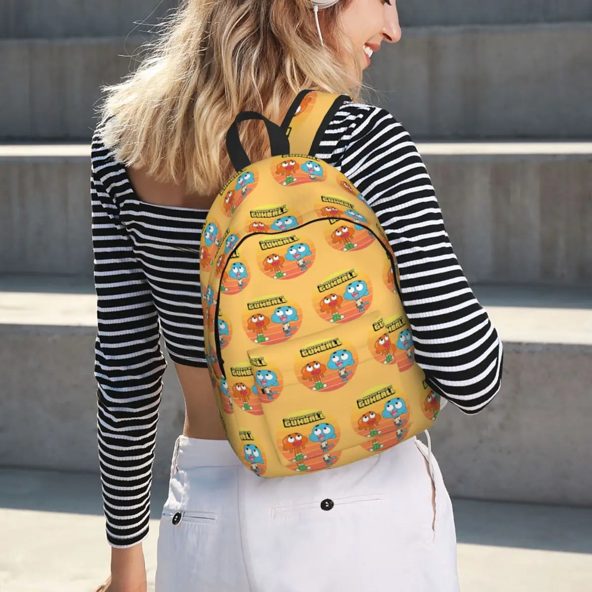 The Amazing World Of Gumball Gumball And Darwin Backpack School Bag Hiking Travel Daypack for Boys Girls Bookbag Shoulder Bags