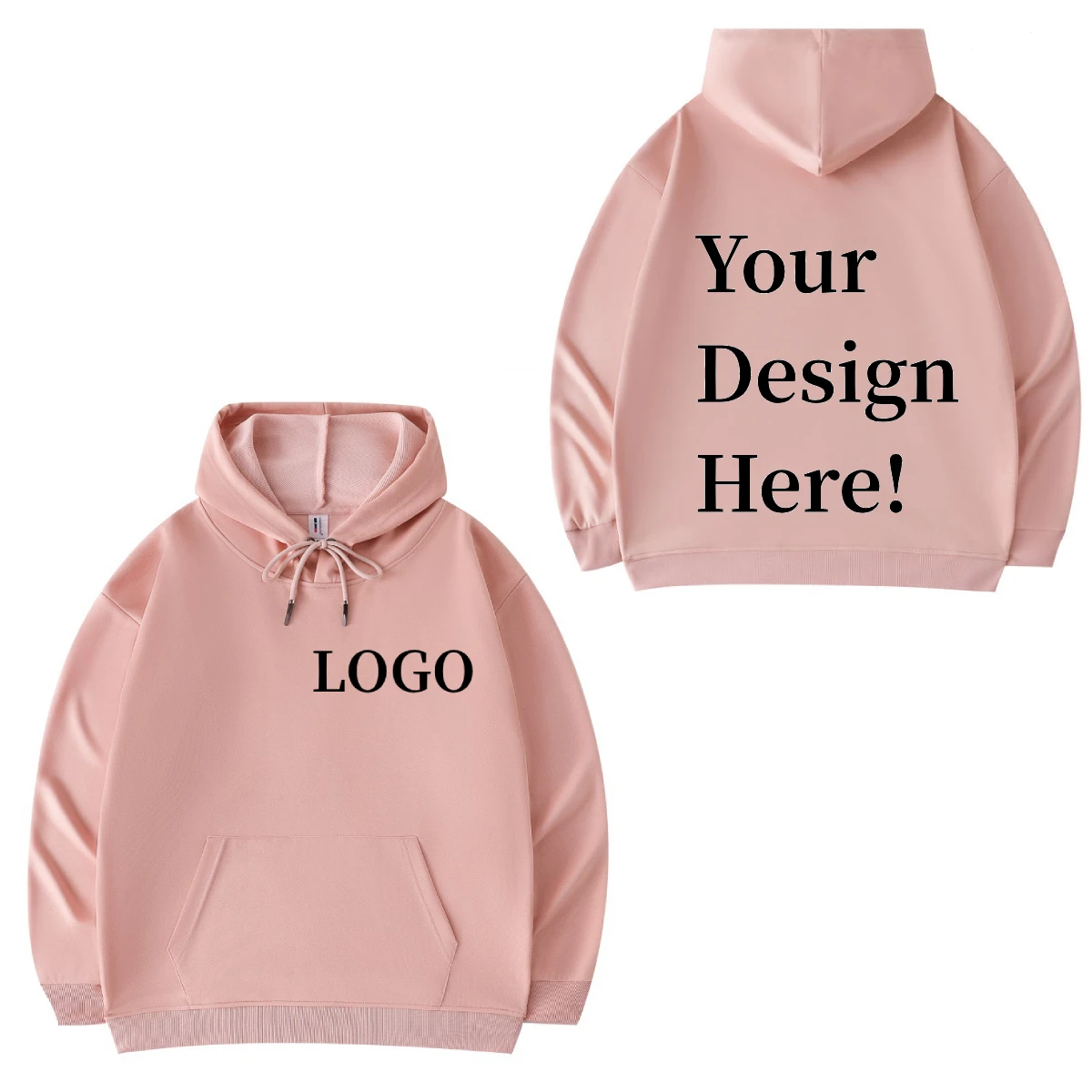 Custom LOGO Design Sublimation Printed Couple Hoodie Unisex Pullover Hoodie simple Autumn And Winter Top Coat