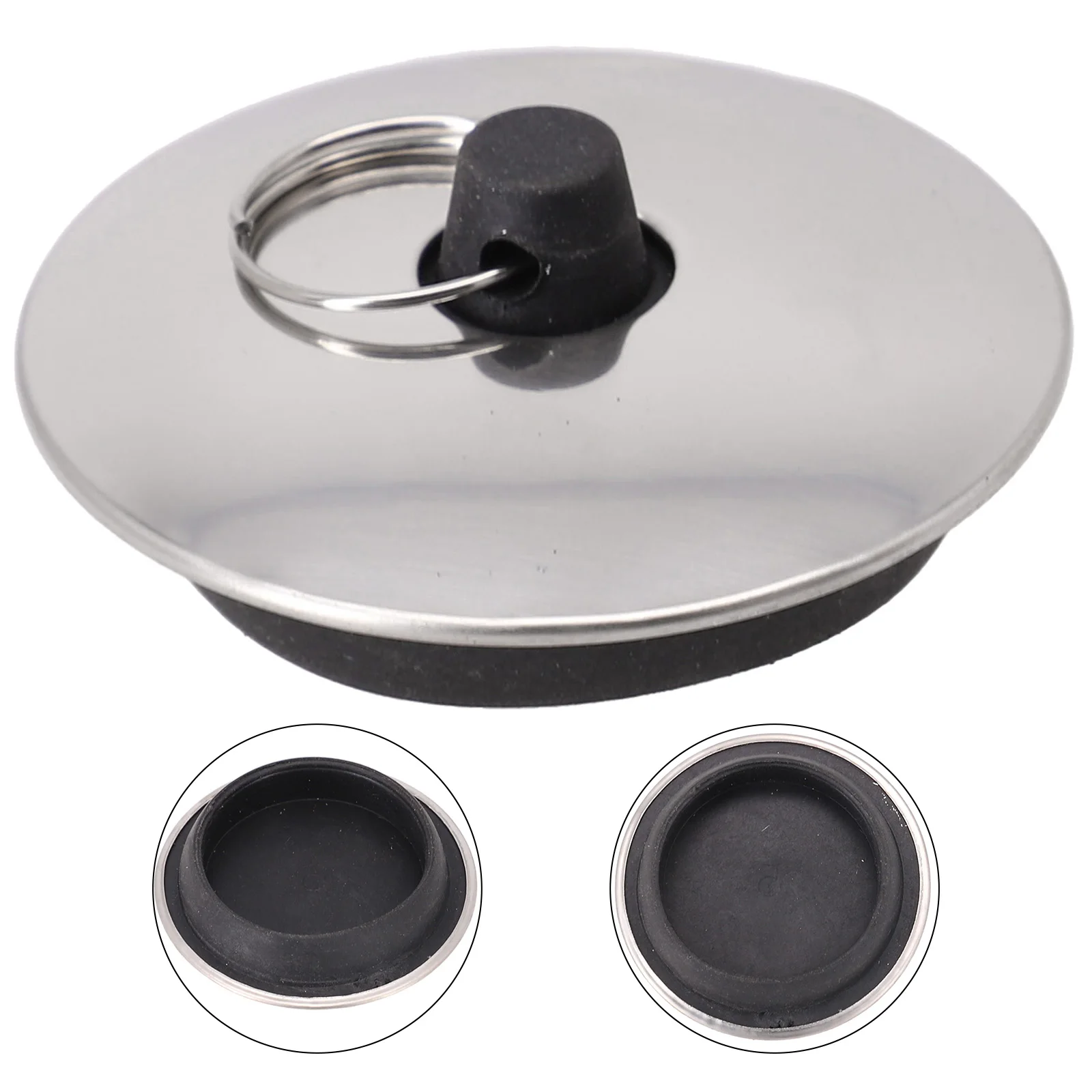 Bathroom Accessries Rubber Sink Plug Drain Stopper Round Sink Water Stopper Washroom With Ring Bathtub Accessories