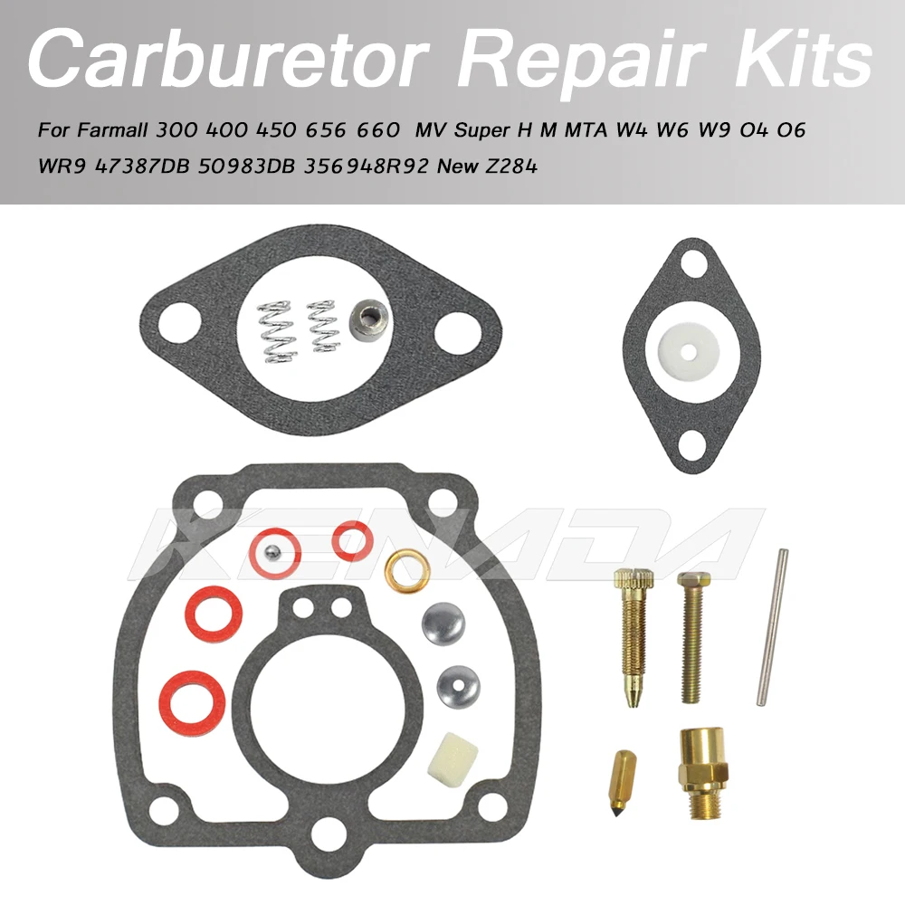 For Farmall 300 400 450 656 660  MV Super H M MTA W4 W6 W9 O4 O6 WR9 47387DB 50983DB 356948R92 New Z284 Carburetor Repair Kits