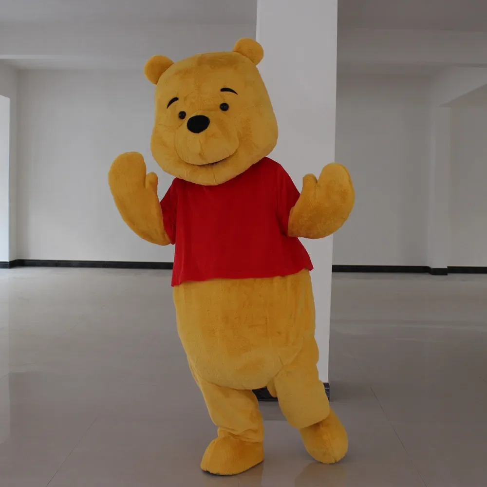 Cosplay Disney Cartoon character Winnie the pooh bear Mascot Costume Advertising Costume Fancy Dress Party Animal carnival props