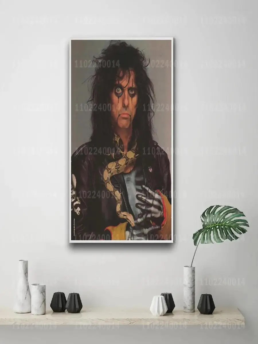 Alice Cooper Classic Rock Band x Canvas Wall Art Vintage Music Poster for Bar Cafe  Room Decor Gift Idea