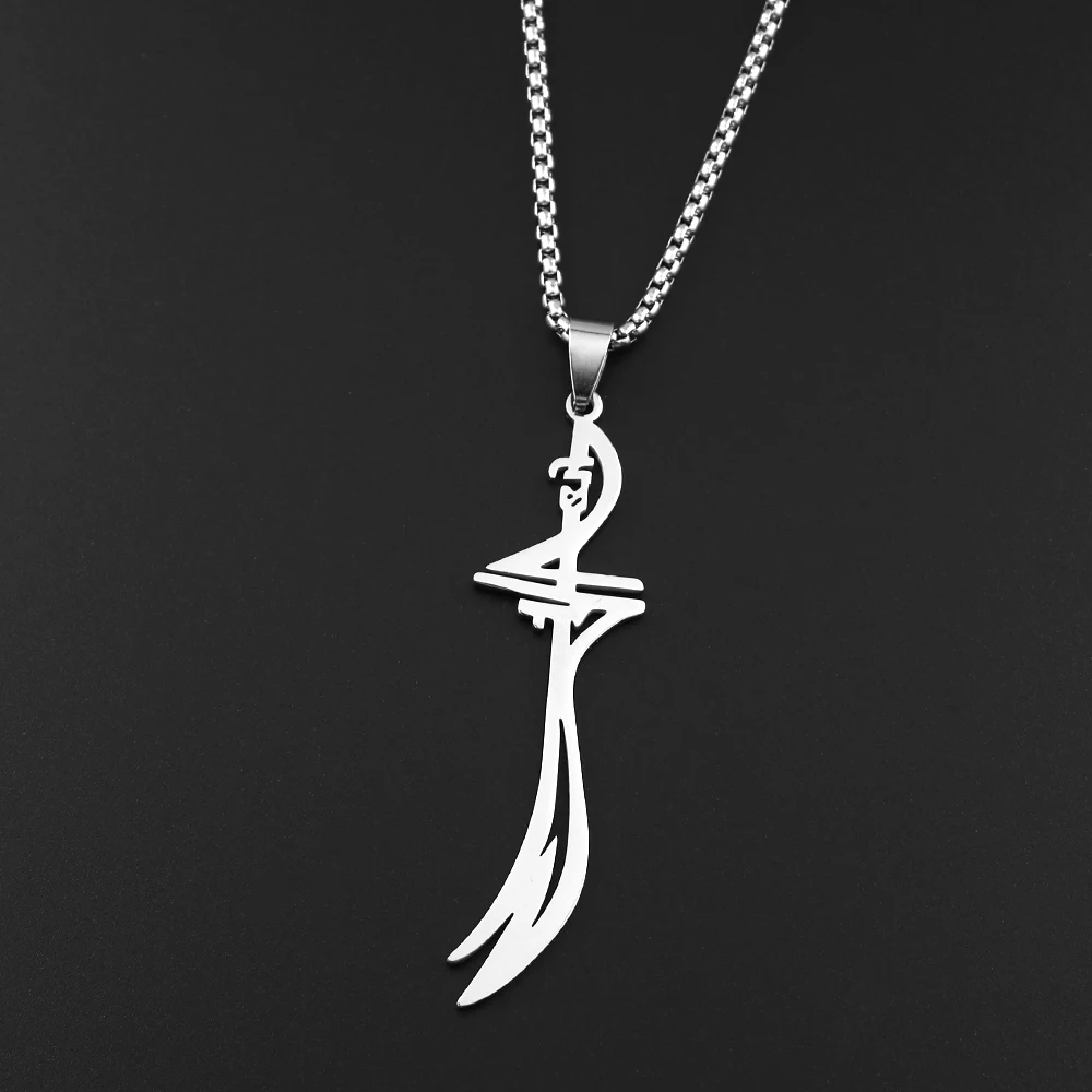 Arabic Sword Saudi Necklaces Stainless Steel Islamic Muslim Zulfiqar Imam Ali Swords for Men Islam Accessories Gift  Jewelry