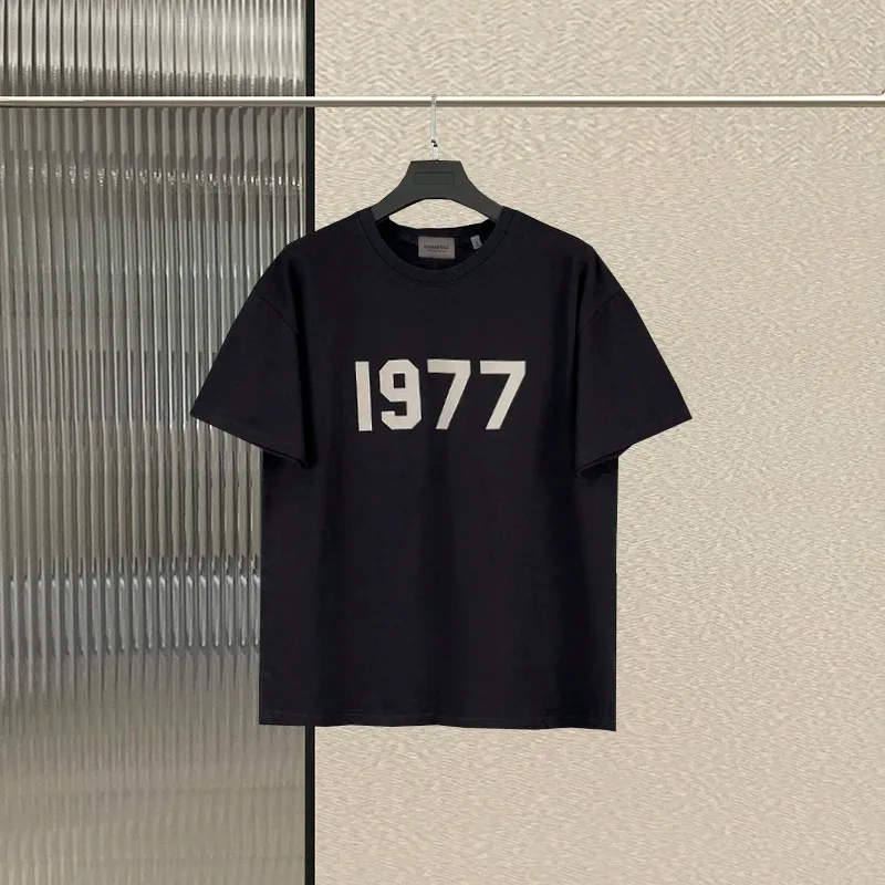 1977 رياضة قصيرة الأكمام بلوزات على الموضة تي شيرت الهيب هوب للجنسين 100% تي شيرتات قطن 2024 جديد الجولة الرقبة ملابس للرجال S-4XL #2