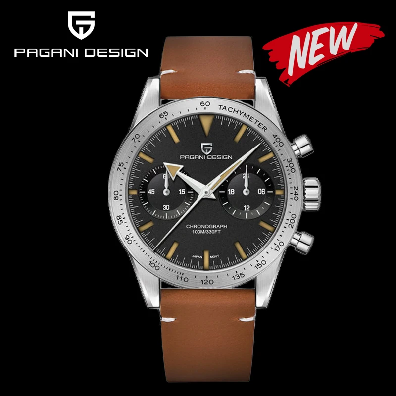 PAGANI DESIGN New Men Quartz Watch Luxury Stainless Steel Dive Clock Fashion Casual Sports Male Wristwatch Relogio Maasculino