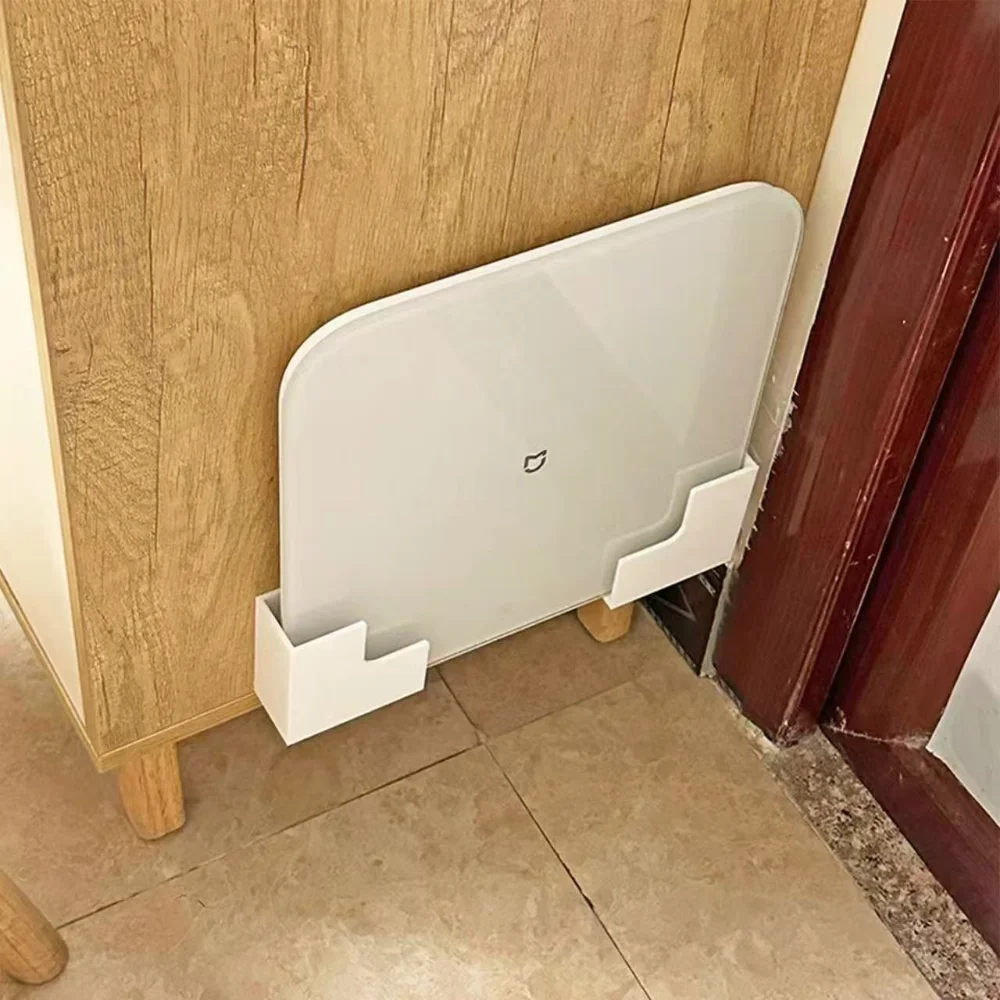 زوج واحد من دعامة ميزان الوزن المثبتة على الحائط، رف تخزين لتوفير مساحة، منظم مقياس الوزن #4