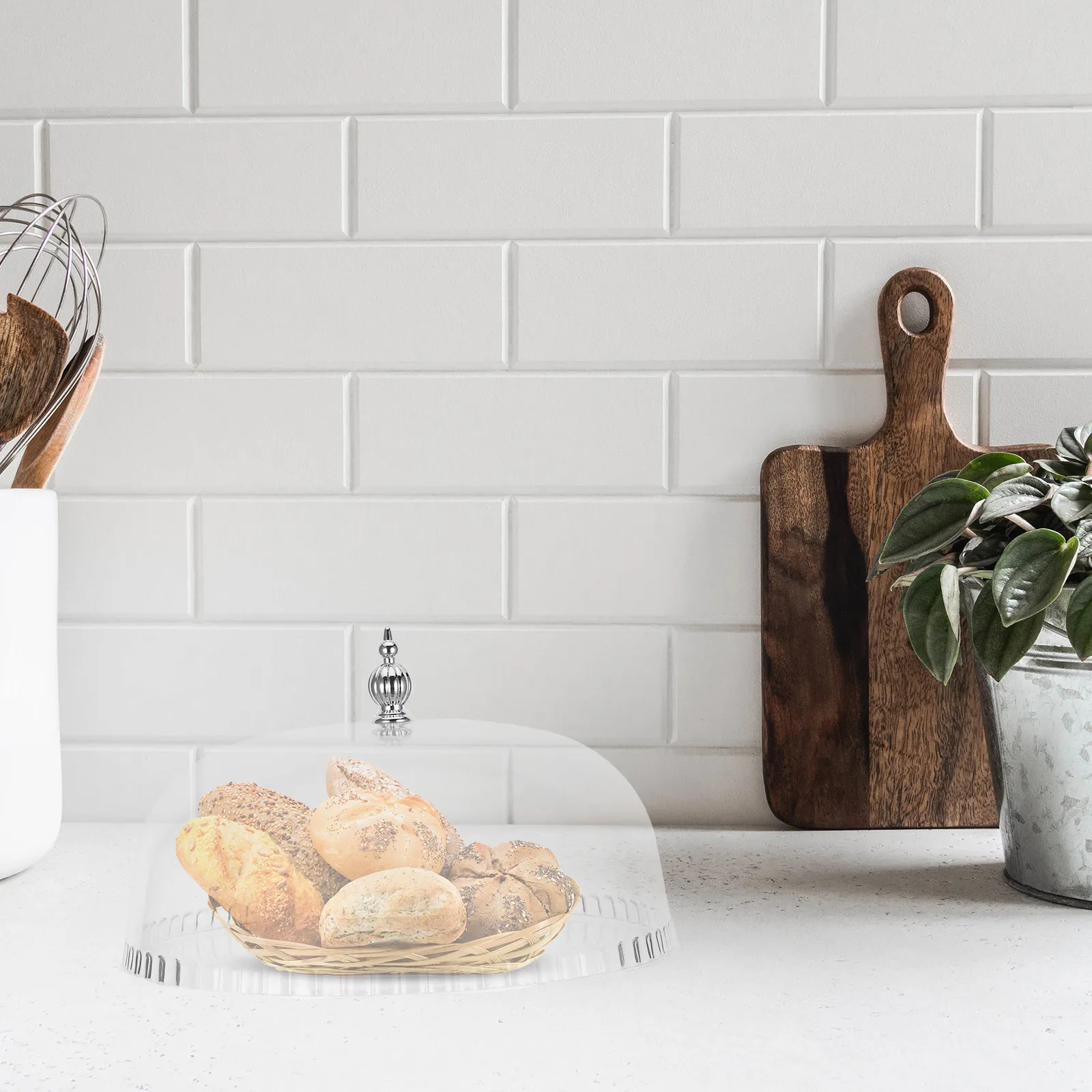 

12 прозрачных термостойких колпаков для тортов, высотой 6 дюймов, для десертных тарелок, буфетных подставок, сменные крышки для сохранения свежести