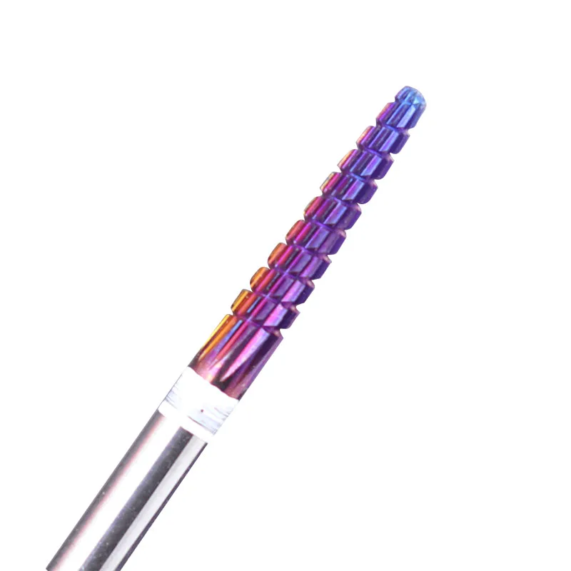 Hot! Purple Pro Whole Carbide Nail Drill Bits Nail Art Electric Drill Machine Files Nail Art Tools cut and polish bottom nail