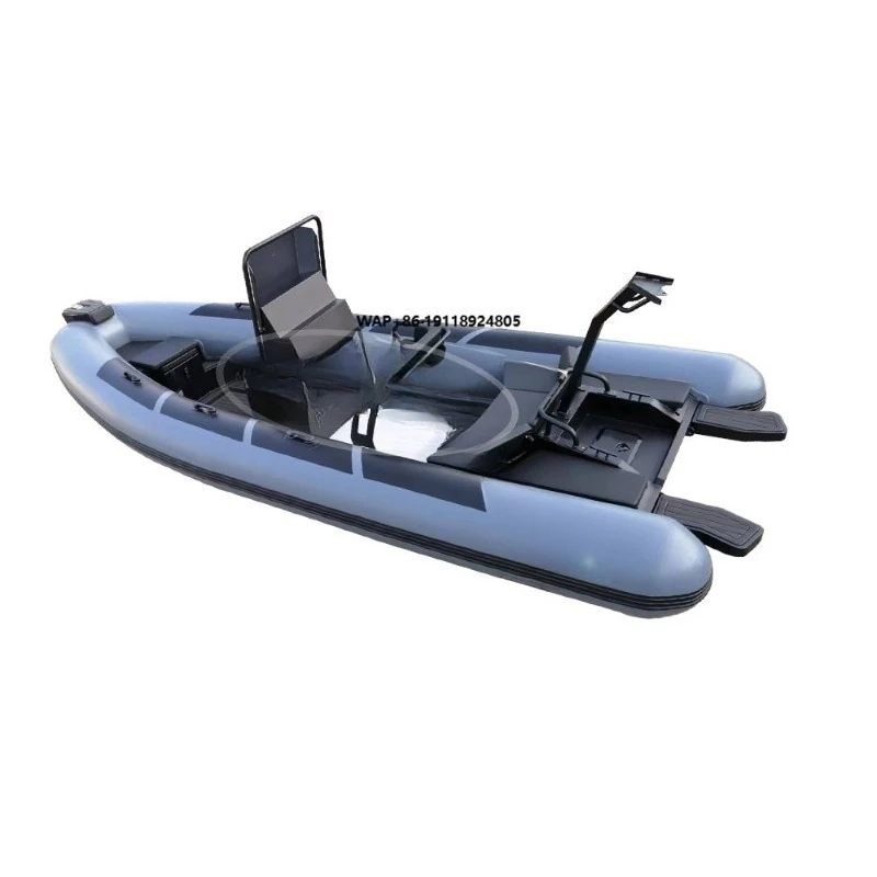 Factory Custom Logo Inflatable Boat with 600 PVC Aluminum Hull Aluminum Floor Hovercraft Rigide Motor-for Fishing Lake Usage