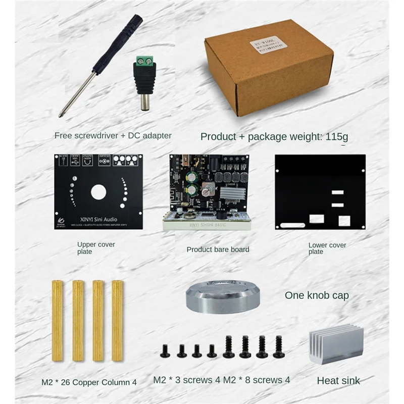 FULL-XY-W50H HIFI Level 50Wx2 Stereo Bluetooth Digital Amplifier Module With WIFI Timing Clock BT5.0 Audio Module DC8-24V Replac