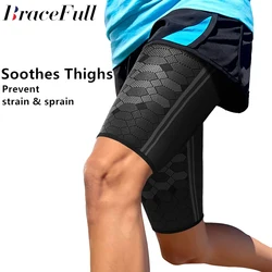 1Pcs Dij Compressie Mouwen-Hamstring Compressie Mouwen Voor Quad En Lies Pijnbestrijding-Dij Brace & Wrap, voor Running