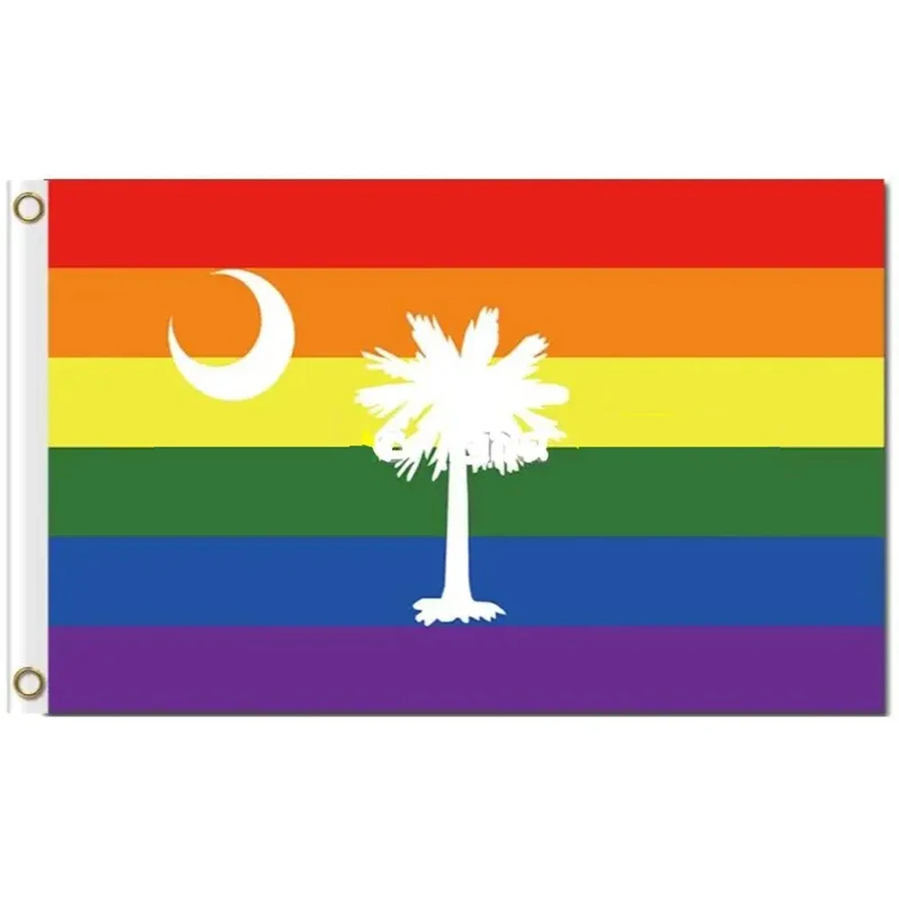 2X3FT 3x5ft Large Indoor Outdoor Flag custom South Carolina History Business GAY Banner