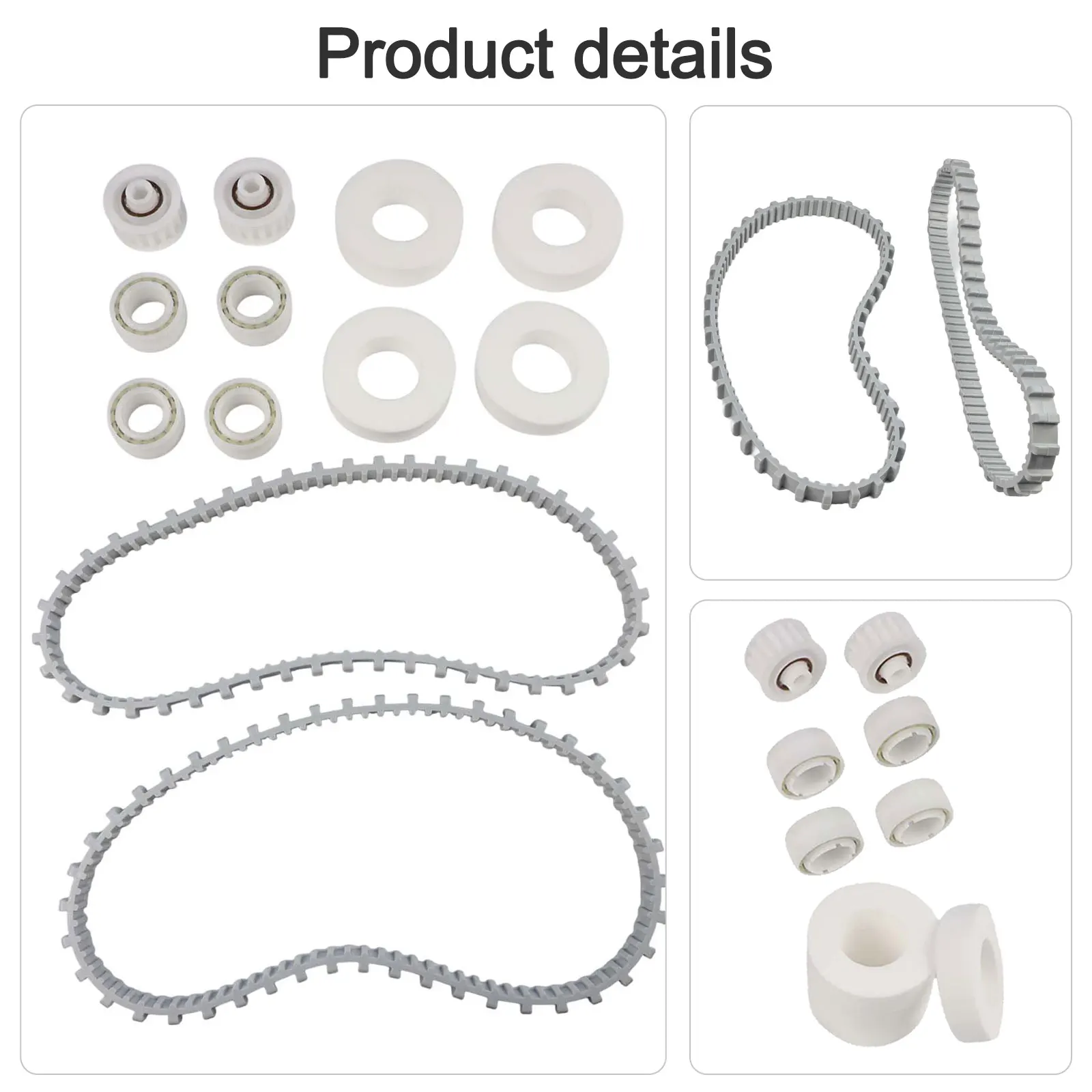 Pool Cleaner Replacement Kit for Dolphin Robot Models with 6101611R4 Climbing Rings and 9985006R2 Drive Tracks 3884997R6 Pulleys