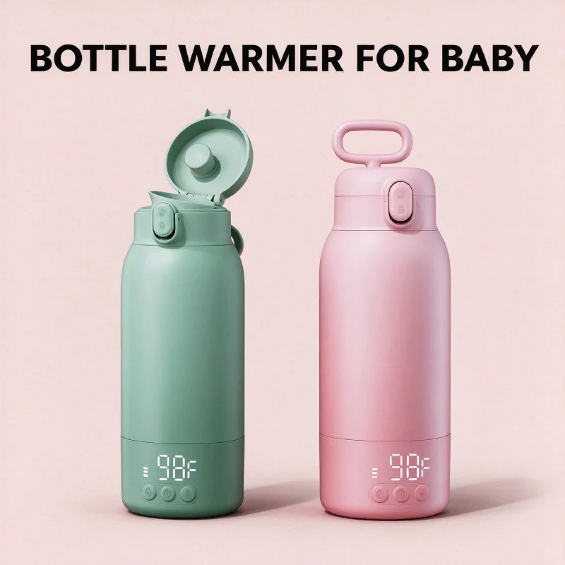 Multi-use Portable Baby Bottle Warmer, Travel Heater with Temperature Holding, Ideal for Night Feeding, Outdoor Travel, Coffee