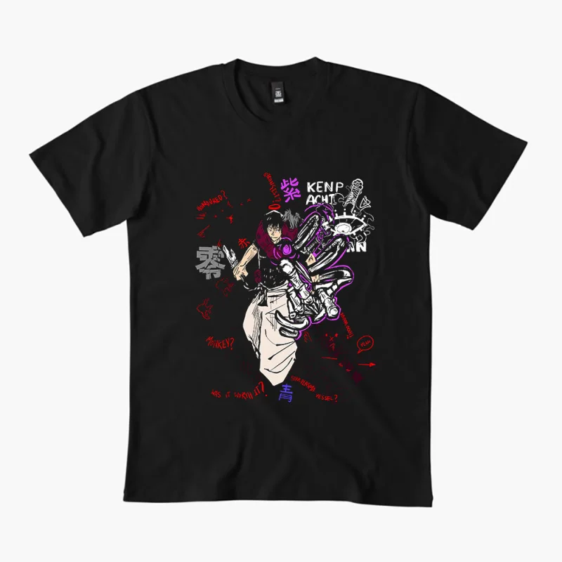 

0309 Toji Fushiguro Anime T shirt Jujutsu Kaisen Manga Men's print Graphic Tee Shirt 100% cotton Y2K clothes All size tops S-6XL