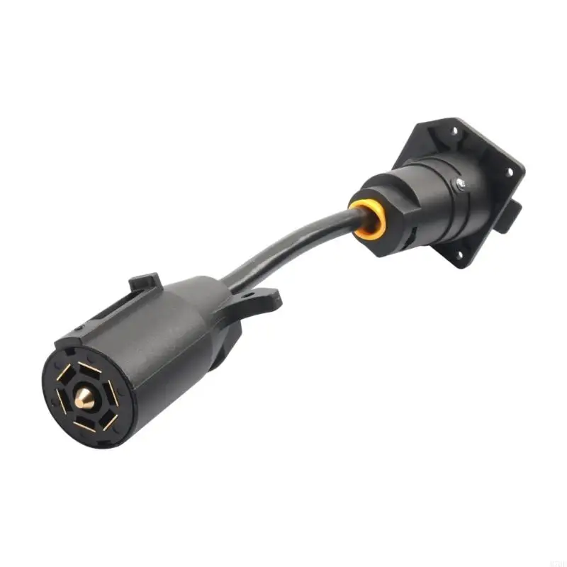 M76E Anhängerverbindungsstecker 7-Wege-Adapter mit Flanschbuchse und Steckerende – Detail 9