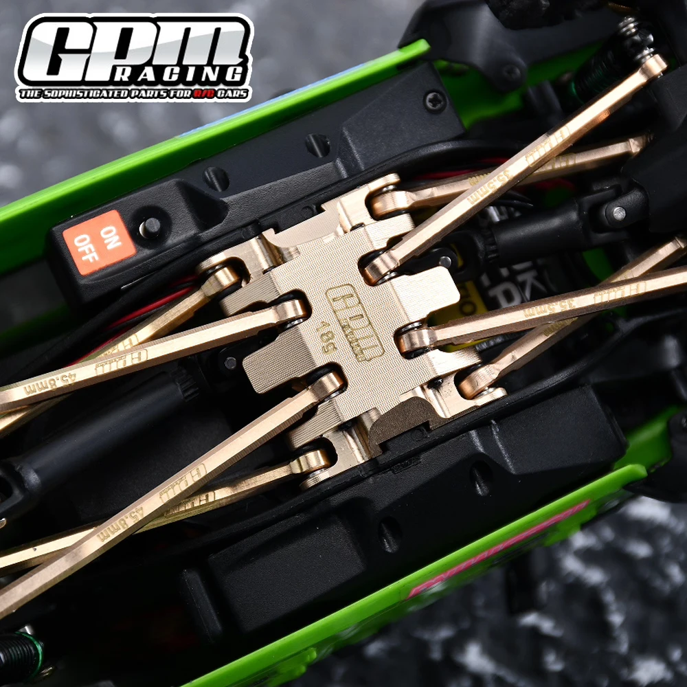 Placa Protectora de Caja de Transmisión de Latón Metálico GPM AXI-3311 para Axial 1/30 SCX30 Ford Bronco Jeep Wrangler Chevrolet K10 4X4 RC Car