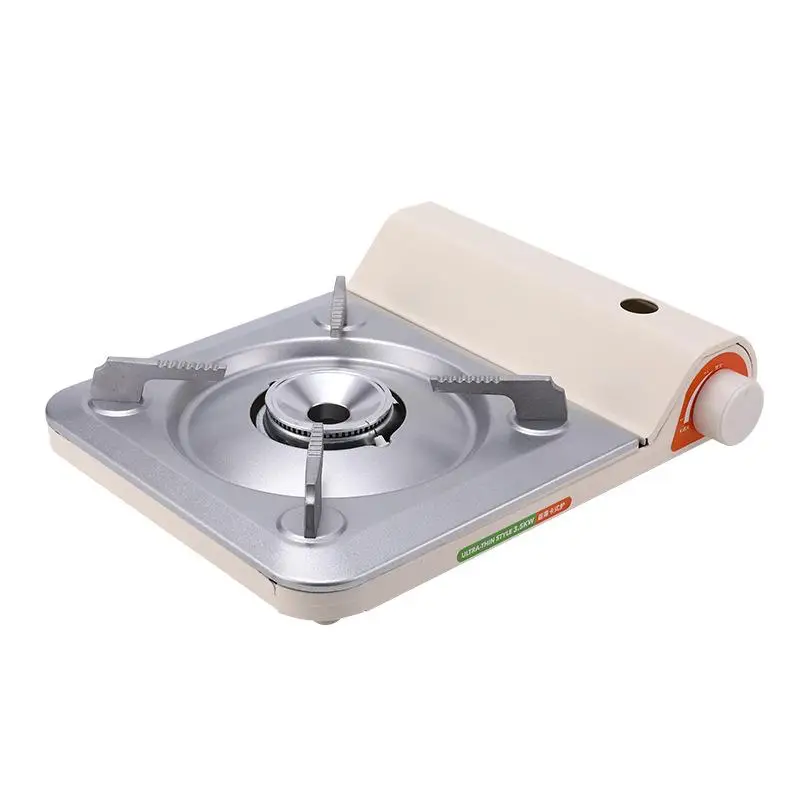 Estufa de Cassette ultrafina, cocina de Camping portátil de acero inoxidable a prueba de viento con tanque de Gas de una sola pieza para barbacoa de 1 a 6 personas