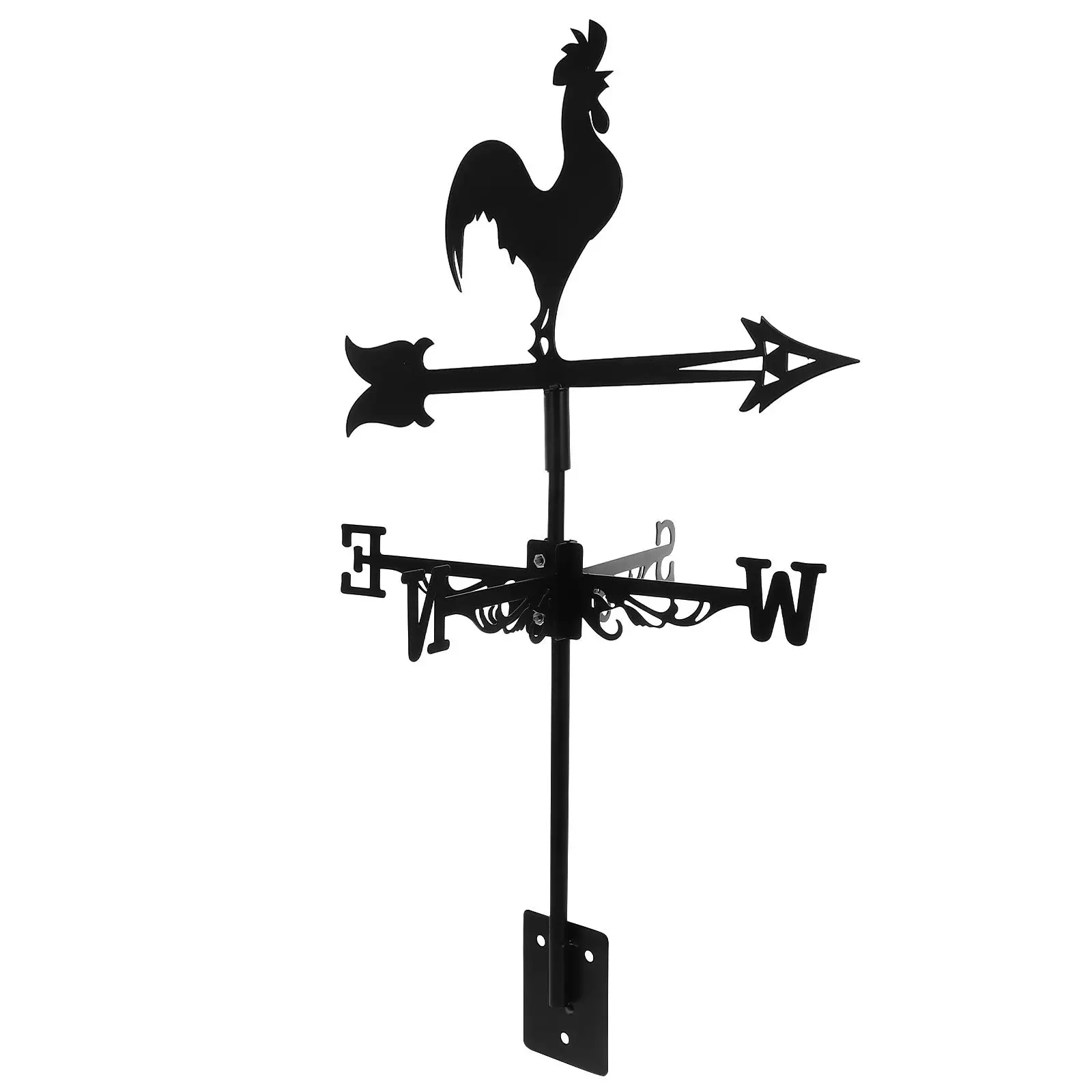 Large Size Iron Rooster Roof Indicator Weather Vane Metal Vane Ground Weathervane Roof Weathervane Wind Direction Indicator Yard