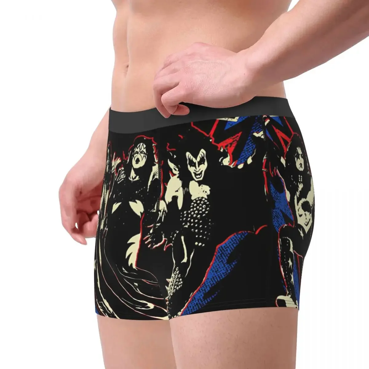 Kiss Destroyer Men's Boxer Briefs Shorts Men Underpants Gothic rock music Men's Panties Soft Underwear For Men