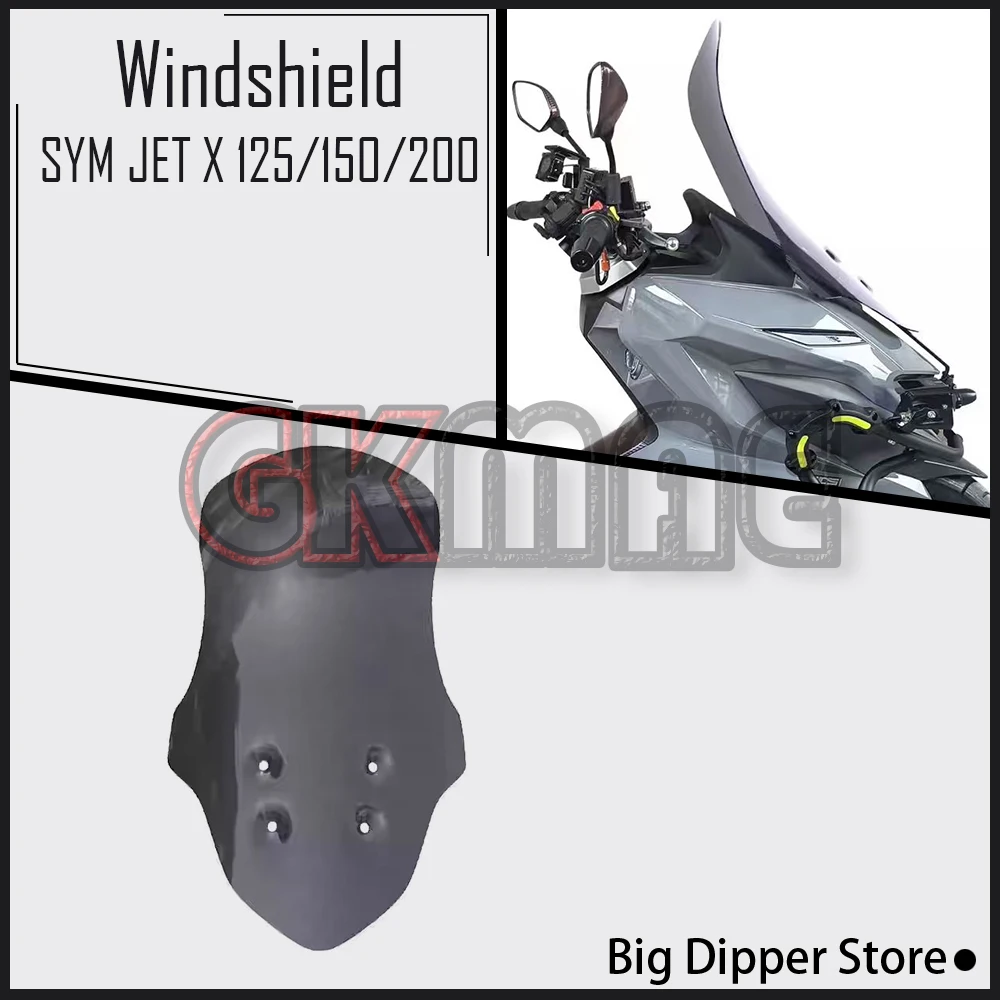 

For SYM JET X 125/150/200 Motorcycle Accessories front Windshield Transparent Protective Panel Fairing Fit XS150T-9A