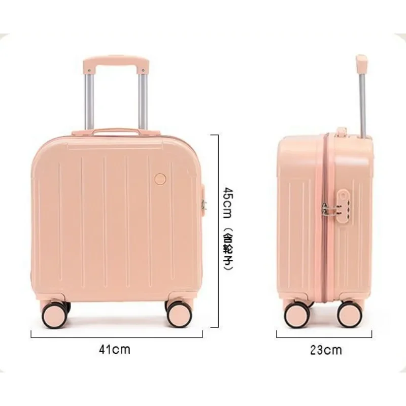 2025 New Luggage Mini Suitcase Small Lightweight  Trolley Case Boarding Code Case Silent Universal Wheel 18-inch