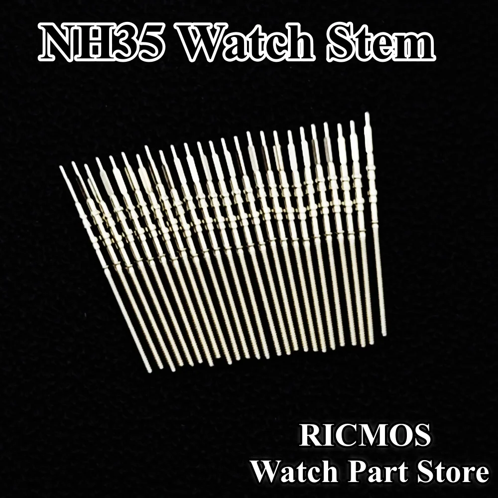 NH35 Watch Stem Stainless Steel Spare Parts fit NH35 NH36 NH38 NH39 Crown Automatic Mechanical Movement Watch Parts Crown Stem