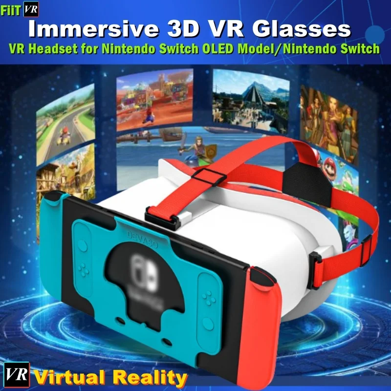 

VR Headset for Nintendo Switch Regular/OLED Model Nintendo Switch 3D Virtual Reality Headset VR Glasses VR Labo Goggles Headset