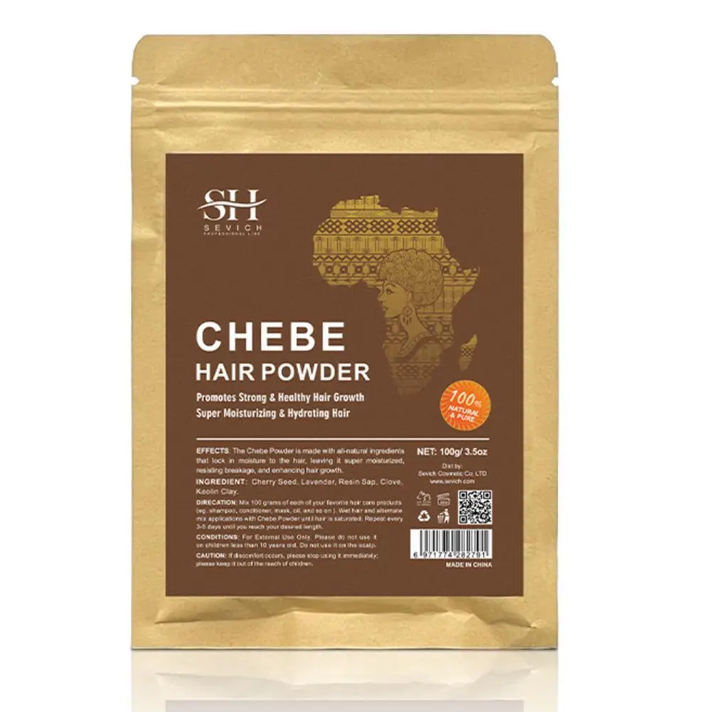 Polvo de Chebe de Nigeria 100% Natural, ingrediente para el cabello superrápido de África, artesanía Local con Sevich Regrowth Anti Modern F1P5