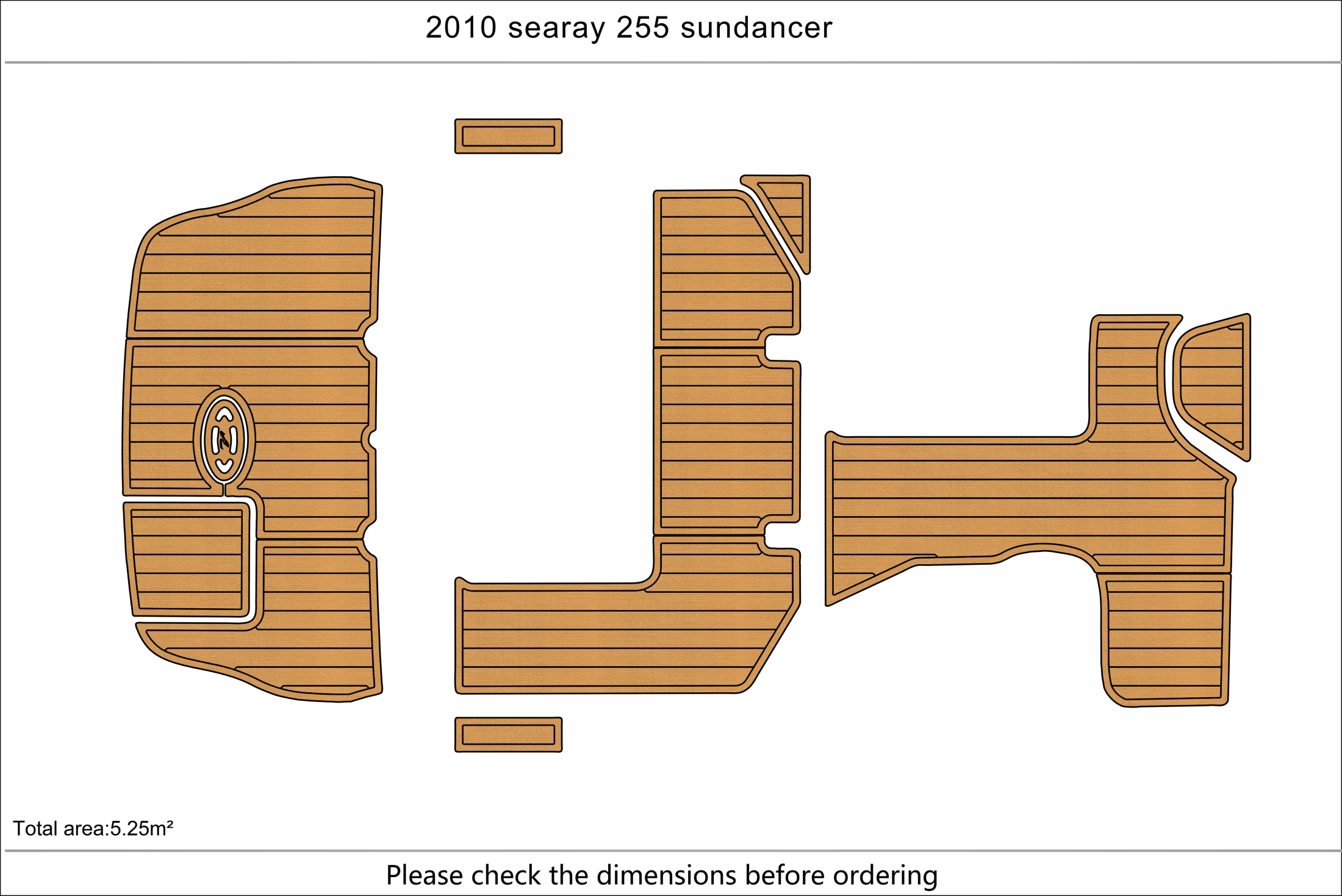 

2008-2013 searay 255 S Cockpit swimming platform 1/4" 6mm EVA fAUX carpet Water Ski Yacht Fishing Boat Non-slip mat floor