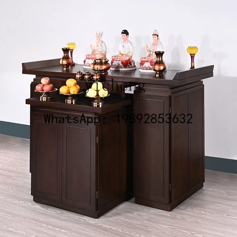 DSA  solid wood table incense case household casket cabinet modern simple Buddhist platform new Chinese living room