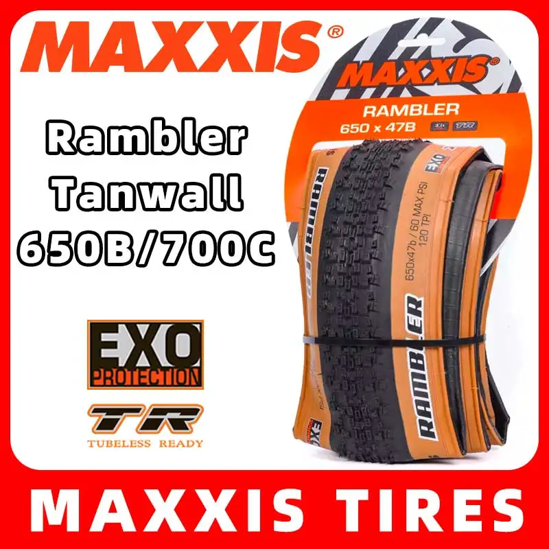 

MAXXIS RAMBLER TUBELESS 700x38C/40C/45C/50C 650x47B 27.5x1.5 GRAVEL/ADVENTURE Gravel and dirt road racing tire of bicycle