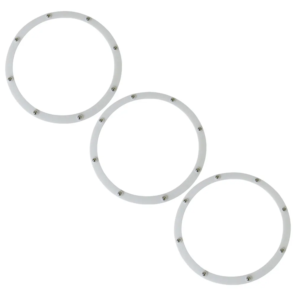 

3 Pcs Turntable Ring Display Tray Holder Durable Plastic Steel Ball Rotating Bearing Desktop Accessory Jewelry Display Tool