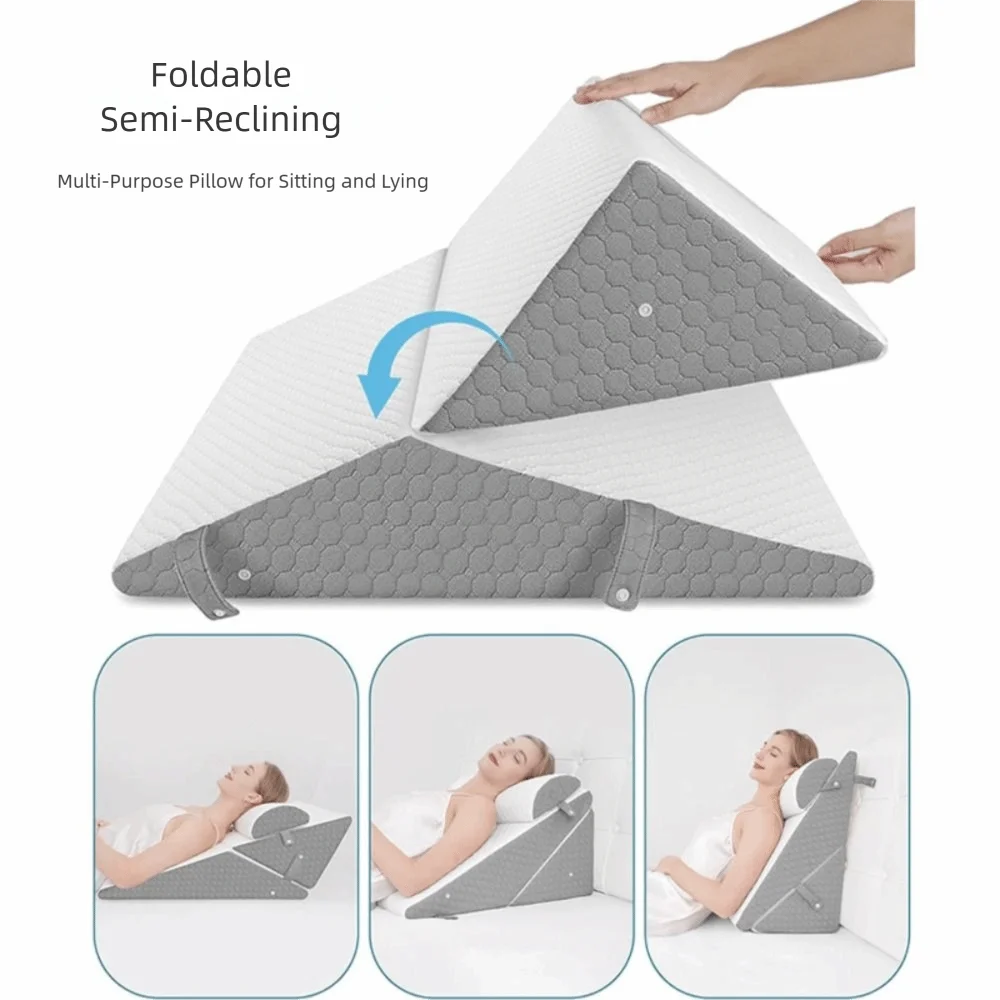 Comfortable Multifunctional Wedge Pillows Sponge Triangle Sleeping Pillow Adjustable Lumbar Support Pillow
