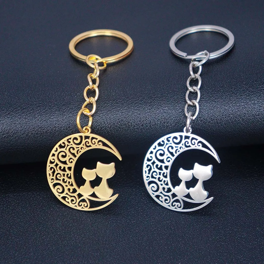 crescent keychain Moon Islamic Pendant Keychain For Men Women Turkish Religious Muslim Jewelry Amulet Gift