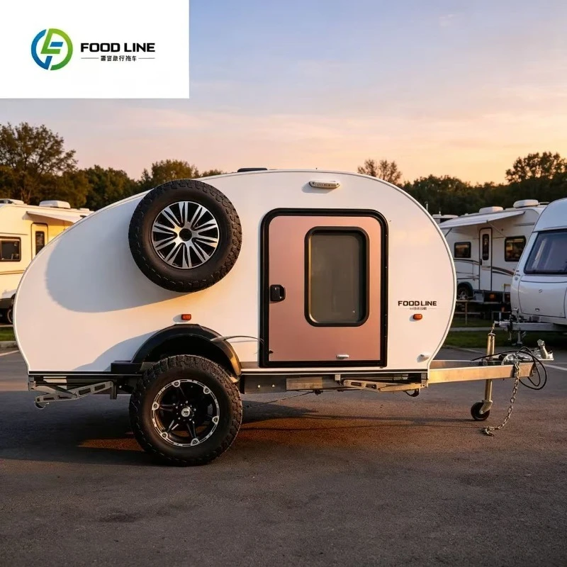 FOODLINE Custom Motorhome Caravans RV Travel Trailer Teardrop Camp Trailer Caravan Mobile Home Mini Camper Van For Sale Malaysia