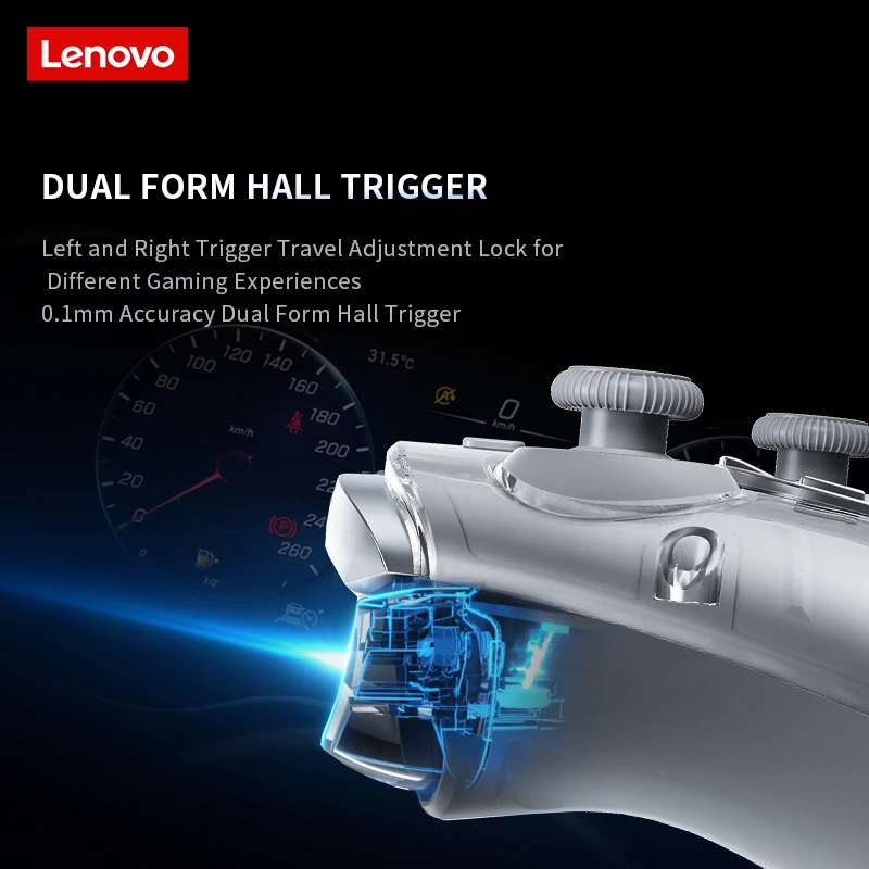 Nuovo Lenovo X01 Gamepad Wireless Bluetooth 2.4G Ricevitore Hall Rocker Trigger Adattatore per PC/Switch/Android/IOS/PS4 Con Schermo