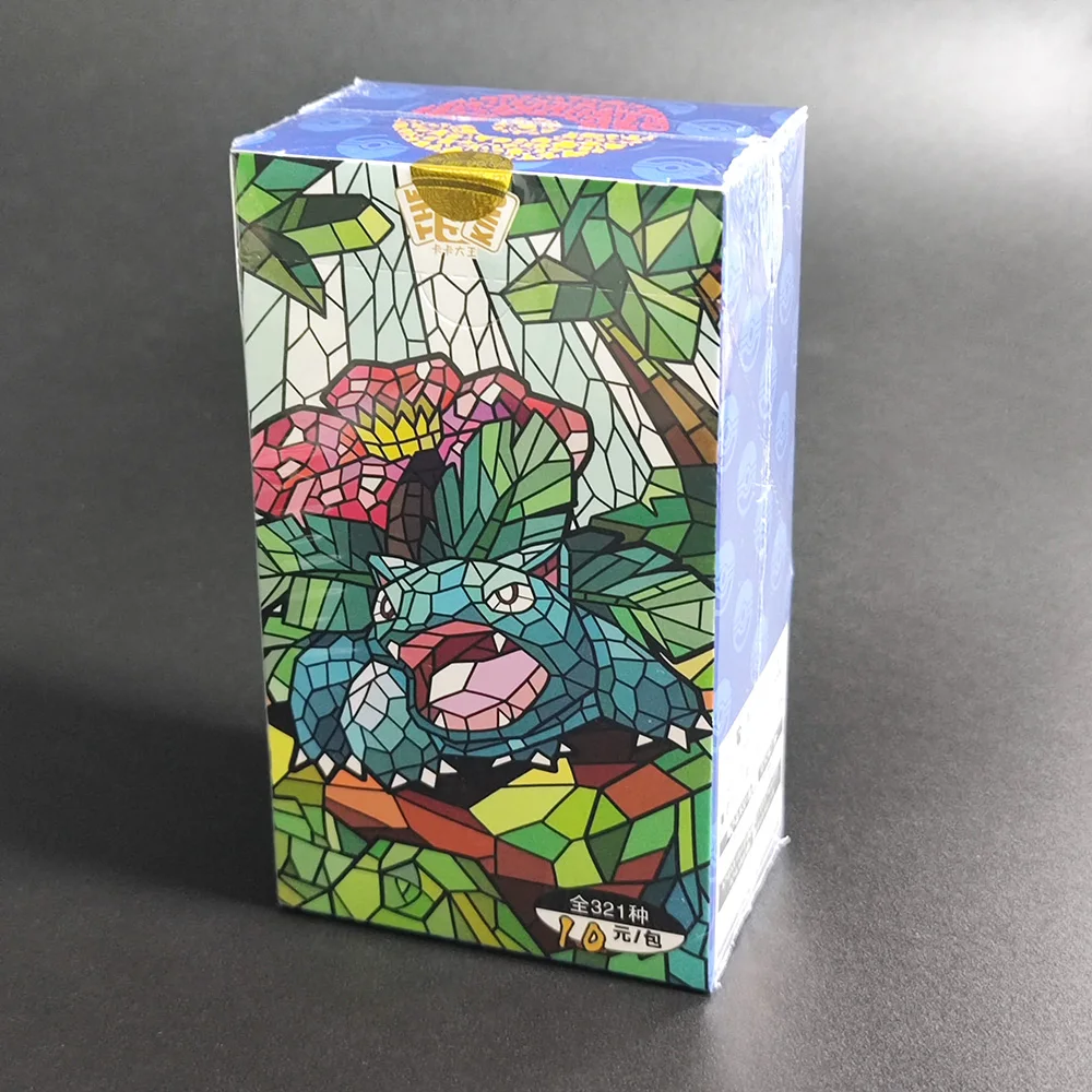 

Набор из 1 коробки: Коллекционные карточки PTCG DIY в стиле барочного церковного стекла (английский дизайн) с персонажами Espeon, Charizard, Venusaur, Nidoking, Beedrill, Rattata. Игрушка для коллекционирования.