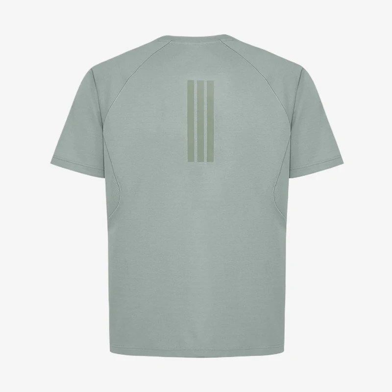 Adidas genuine new men's gray green training cool quick drying short sleeved T-shirt IA6094