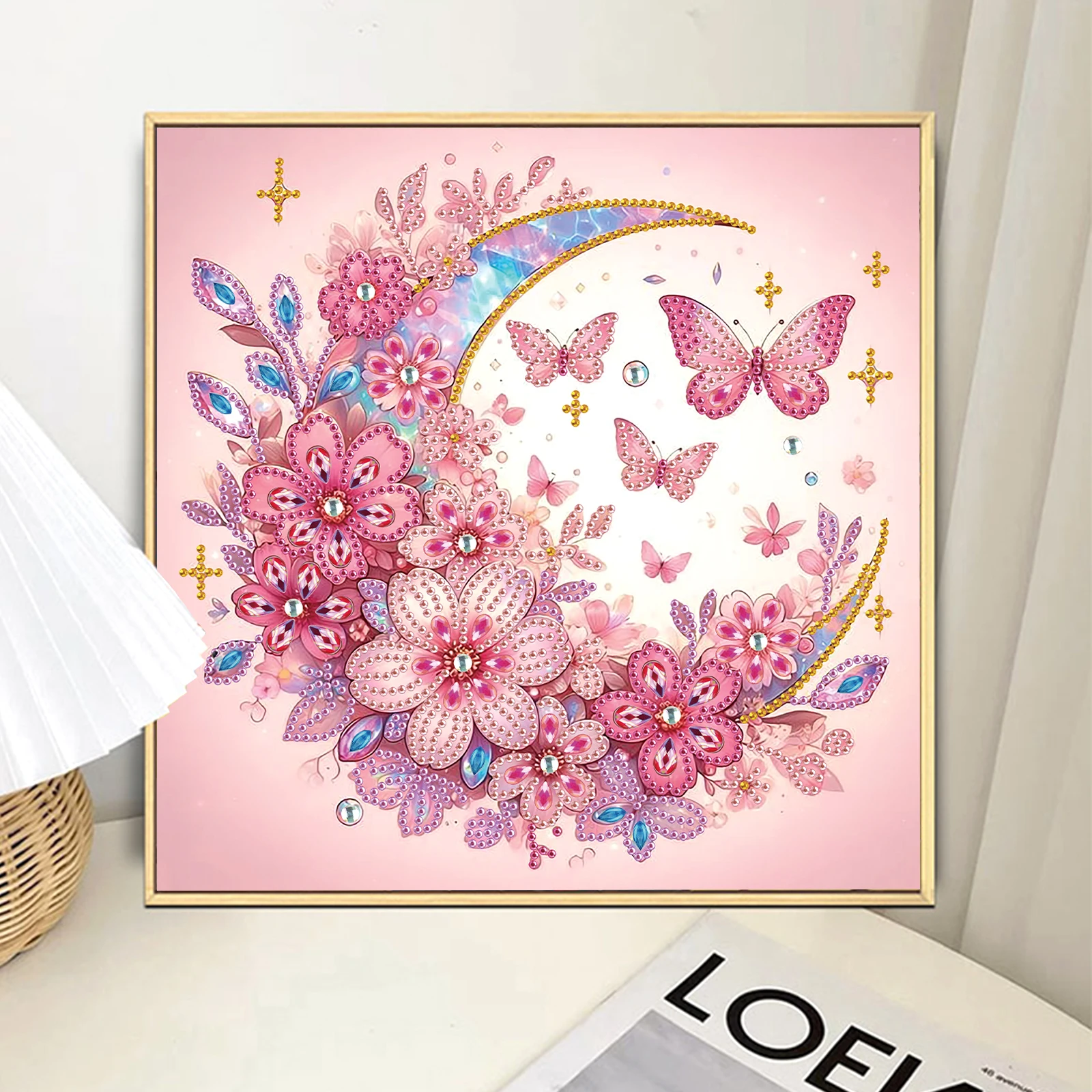 Diamond Art Painting Kit for Adult,moonDIY Special Shape Crystal Diamond Partial Diamond Art Painting for Home wall Decor Gift view 6