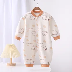 Herbst Winter Baby kleidung Langarm niedlichen Design Stram pler 100 Baumwolle Bodysuit & einteilige Neugeborenen Kleidung Lounge wear 0-2y