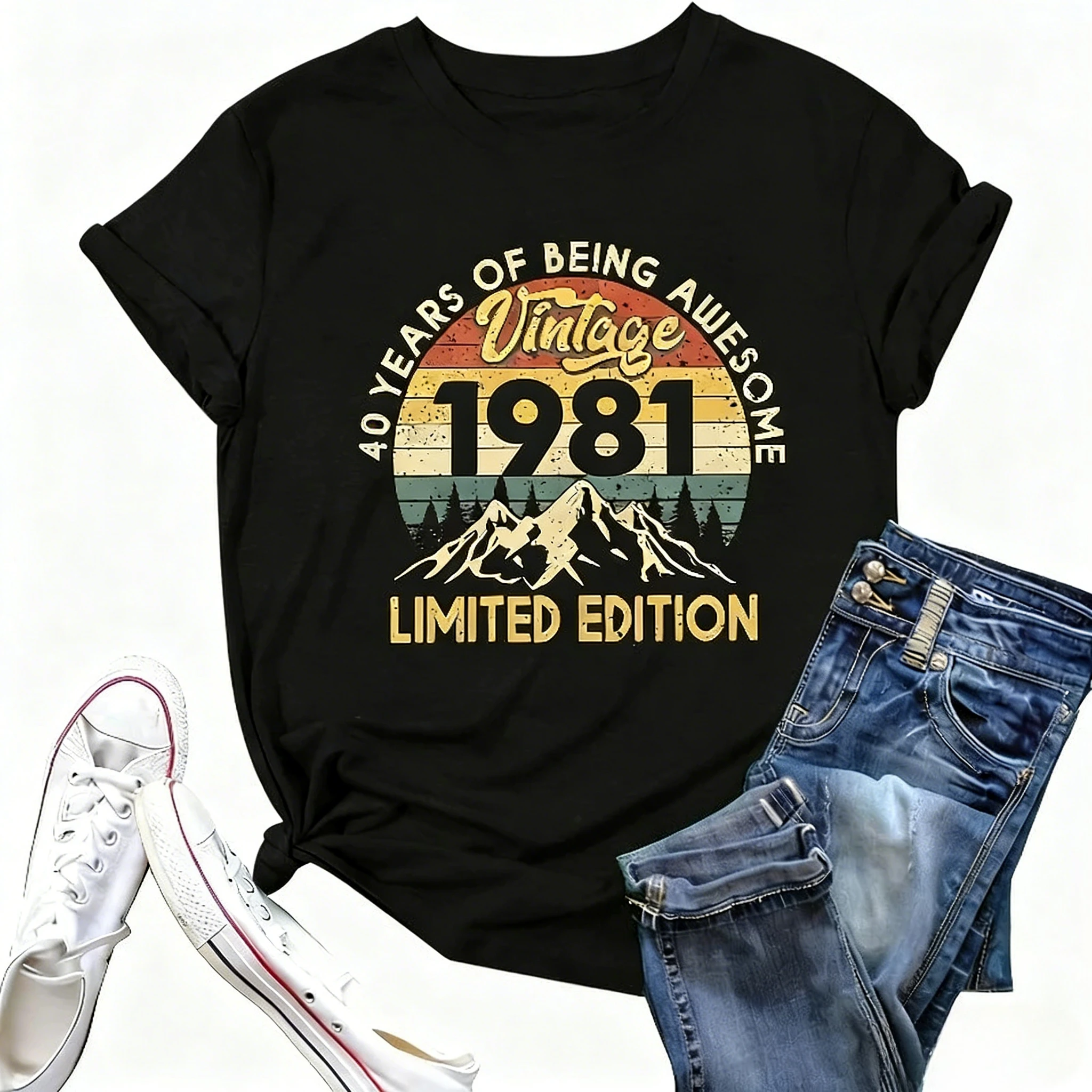 Koszulki w panterkę Okulary Koszula retro Koszulki vintage Koszulki na 40, 50, 60 urodziny Koszulki z okazji urodzin Koszulka z okazji urodzin w latach 60., 70., 80. Koszulka