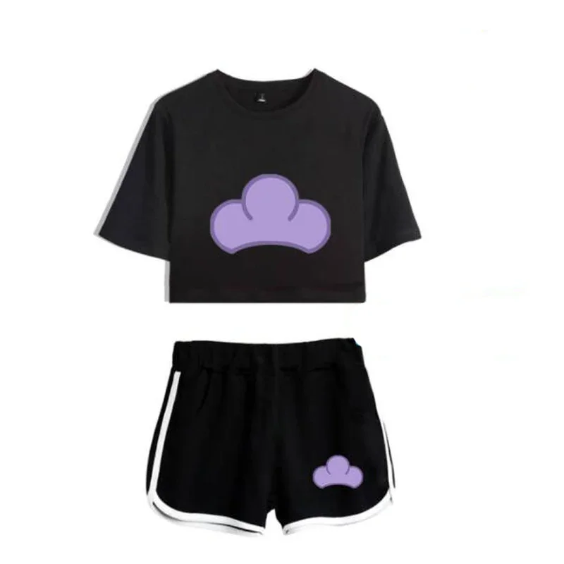 Женские летние комплекты Osomatsu San Matsuno Ichimatsu короткий топ с коротким рукавом шорты спортивные костюмы женские спортивные костюмы комплект из двух предметов