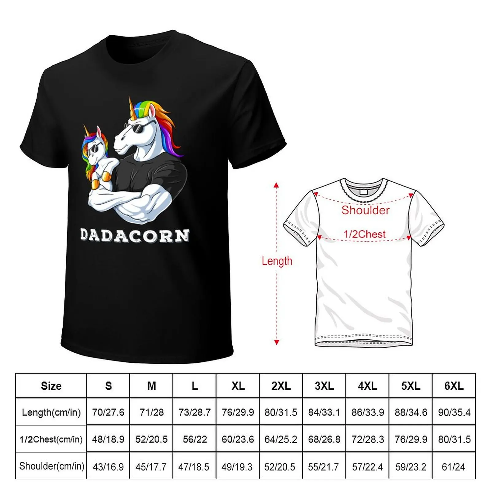 Dadacorn Unicorn Dad and Baby Girl Birthday Princess Father's Day Daughter T-Shirt heavyweights t shirts men