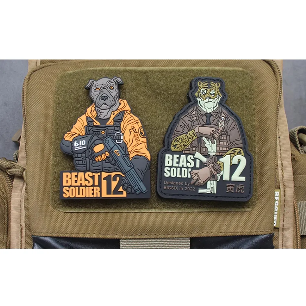 شارة تكتيكية ثلاثية الأبعاد من 12 كلب زودياك ، رقعة للملابس والحقيبة ، حقيبة تزيين ، استهداف ، تنين ، أرنب ، ماشية ، نمر ، وحش ، جندي ، أسلحة
