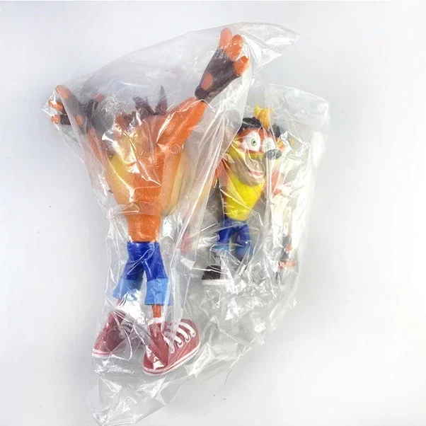 New 20cm Crash Bandicoot Anime Figure Game Peripherals Cute Big Eyes Model Room Decoration Collection Birthday Gifts Toys Kids