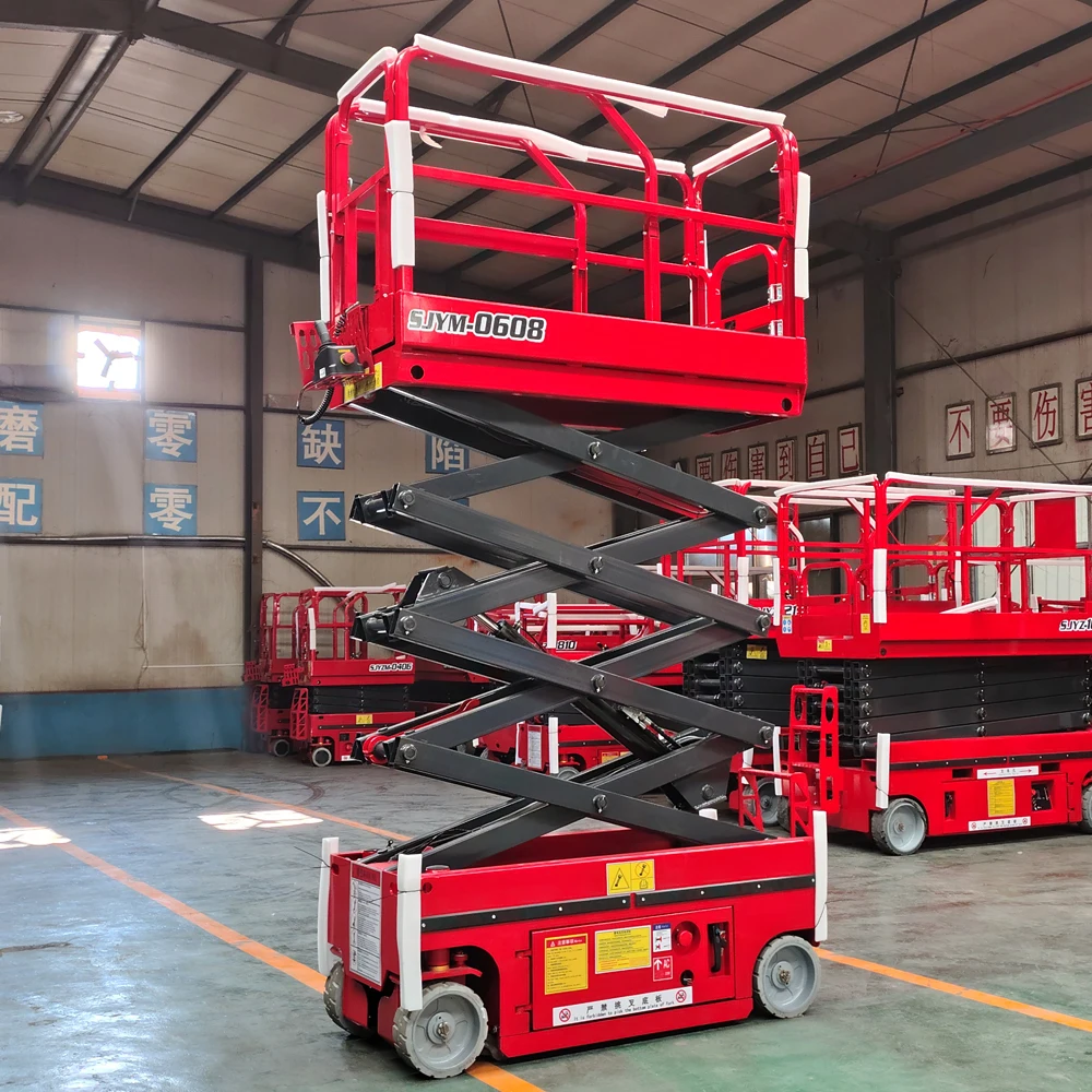 New 6m Electric Scissor Lift Self-Propelled Steel Capacity Electric Folding Scissor Lift With A Load Capacity For 500kg